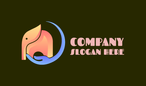 Logotipo De Conservación De Elefantes Salvajes