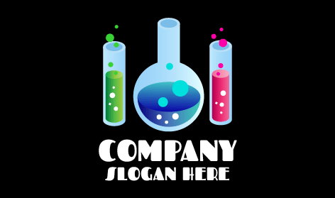 Logótipo Da Engenharia De Vidraria De Laboratório