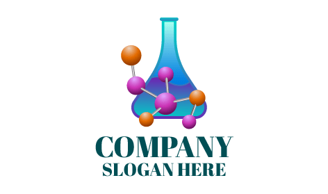 Logótipo Da Engenharia De Frascos Moleculares