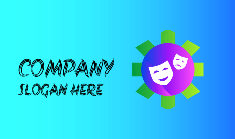 Logotipo De Entretenimiento De Máscara De Cine