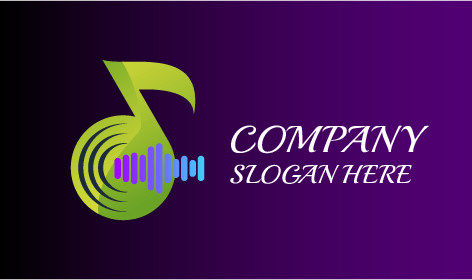 Logo De Divertissement Pour Magasin De Musique En Ligne