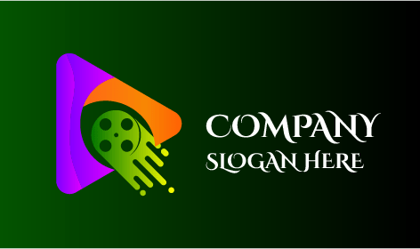 Logotipo De Entretenimiento Del Carrete Del Proyector