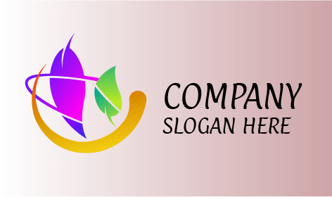 Logo Lingkungan Daun Gradien