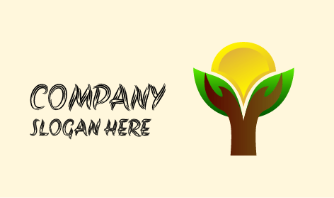 Logo Environnemental D'arbre En Forme De Main