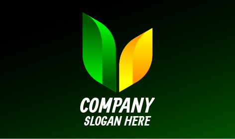 Logo Environnemental à Feuilles Vibrantes