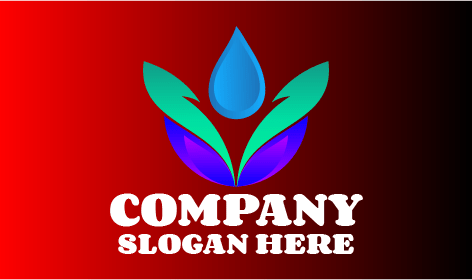 Logo écologique De Fleur D'eau