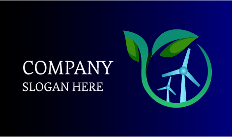 Wind Turbine Environmental Logo