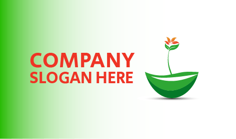 Boat Shaped Green Farm Logo