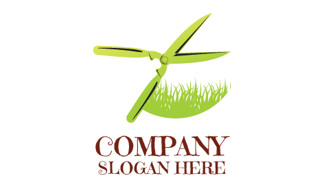 Logo Pertanian Gunting Rumput