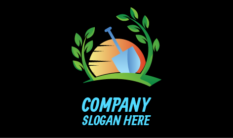 Skyblue Small Shovel Farm Logo