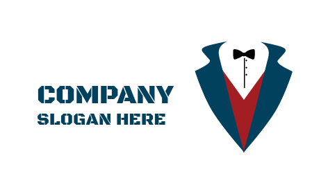 Logo De Mode De Smoking Avec Nœud Papillon