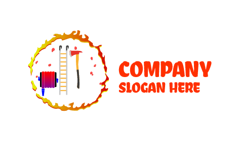 Logotipo Del Equipo Extintor De Incendios