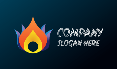 Logotipo De Fogo De Pétalas De Rosa Flamejantes