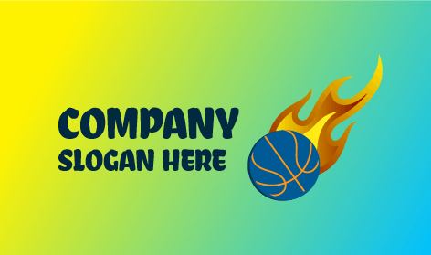 Logotipo De Basquete De Fogo Voador