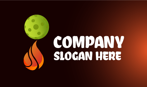 Logo Del Fuoco Della Pallina Da Golf Verde