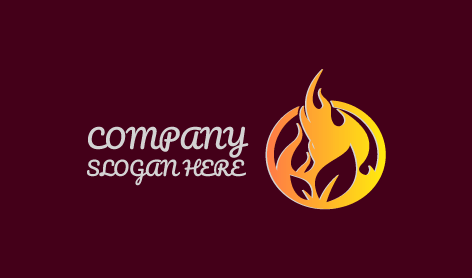 Yüksek Turuncu Alev Ateş Logosu