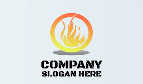 Logo Fiamma Fuoco Giallo Chiaro