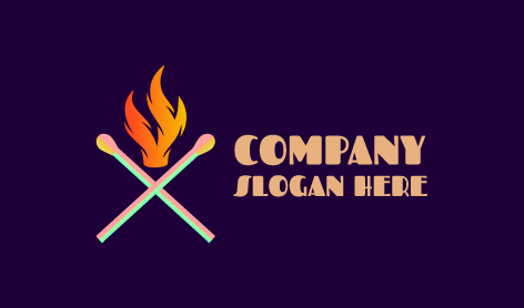 Match Stick Fire Logo
