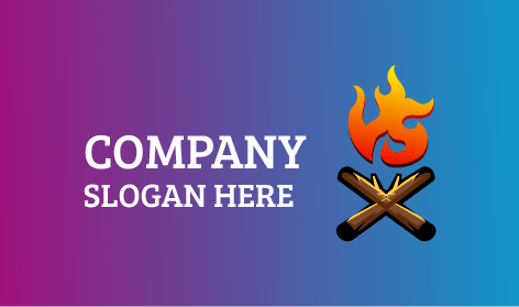 Premium Burning Bonfire Logo