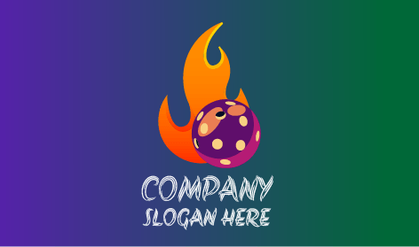 Logo Del Fuoco Di Bowling Viola