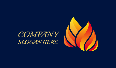Sparkling Gradient Fire Logo
