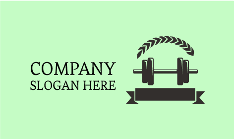 Black Dumbbell Fitness Logo