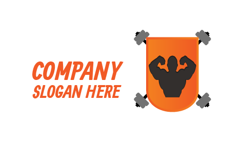 Logo Siluet Kebugaran Binaragawan