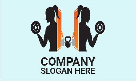 Female Fitness Workout Logo