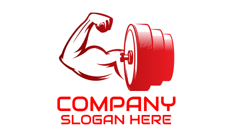 Lifting Weight Fitness Logo