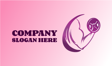 Muscle Strength Building Fitness Logo