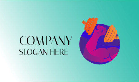 Purple Arm Muscle Fitness Logo