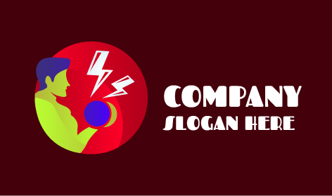 Purple Weightlifter Fitness Logo