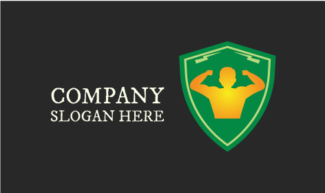 Logo Kebugaran Pria Perisai