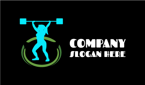 Sky Blue Woman Fitness Logo