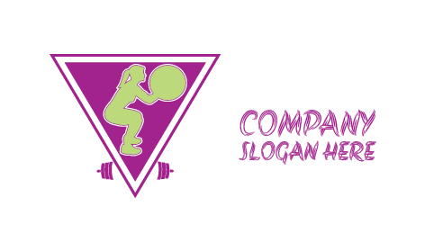 Logo D'exercice De Remise En Forme Squats