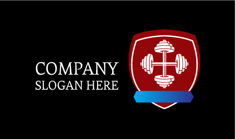 Workout Dumbbell Fitness Logo