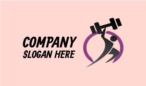 Workout Silhouette Fitness Logo