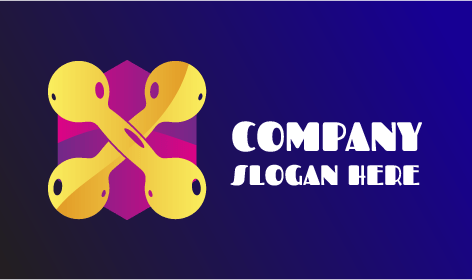 Yellow Dumbbells Fitness Logo