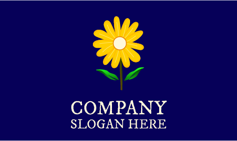 Logo Bunga Daisy Kuning Cerah