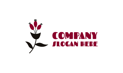 Logotipo Adorável De Flor Rosa