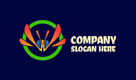 Logo De Mouche Aux Yeux Bleus