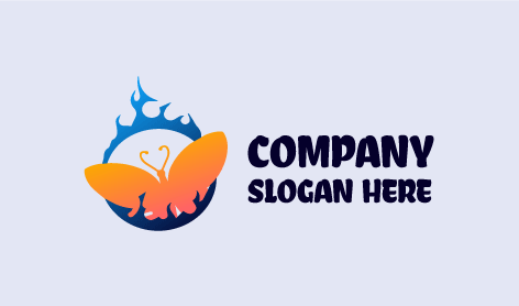 Logo Circulaire En Forme De Mouche En Flamme