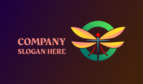 Logo De Mouche Aux Pattes Rouge Foncé