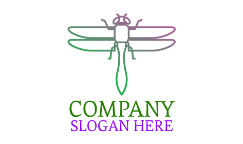 Fluttering Vibrant Dragonfly Logo
