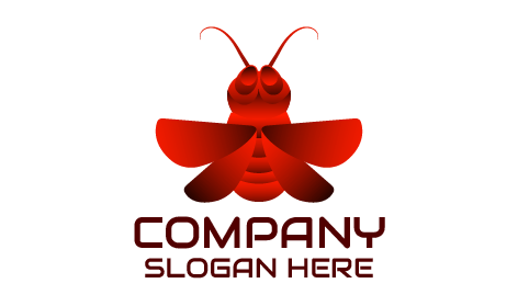 Logo mouche écarlate brillante