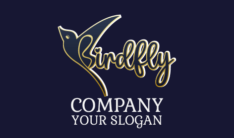 Lovely Typography Fly Logo