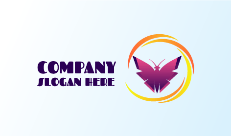 Mattviolettes Fliegenlogo