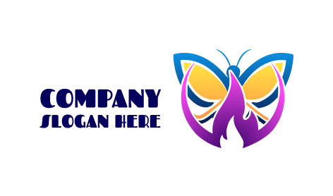 Purple Fiery Fly Logo