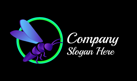 Logo Mouche Violette Scintillante