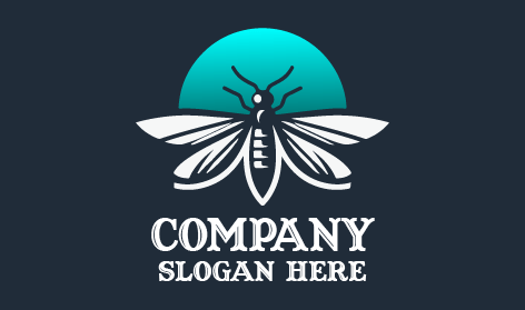 Logo mouche ombre blanche